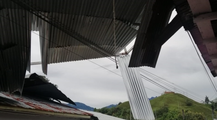 Afectaciones por lluvias en Herveo, Tolima.