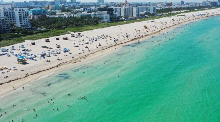 Playas de Miami Beach en plena pandemia