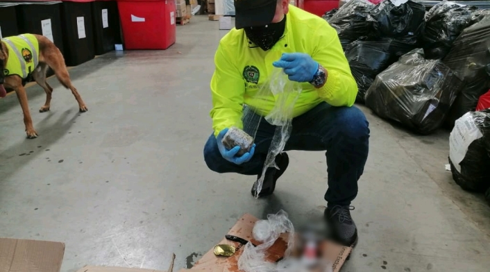 Las autoridades dejaron a disposición de las autoridades competentes la droga