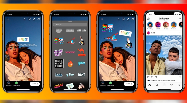 Novedades en Instagram para el día del orgullo LGBTI