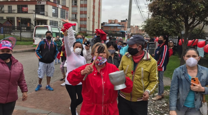 Protestas en Kennedy por falta de alimentos y ayudas durante la cuarentena