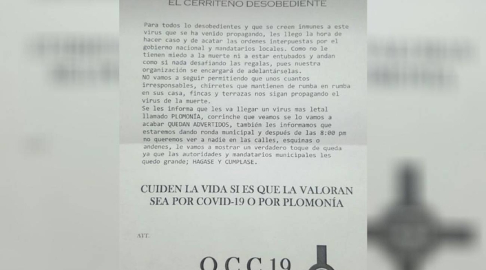 En El Cerrito se han reportado 87 casos positivos de COVID-19.
