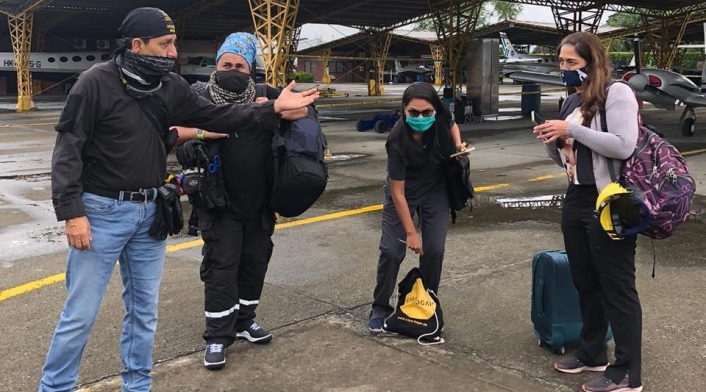 La labor humanitaria cuenta con el apoyo de la Patrulla Aérea Civil del Pacífico.