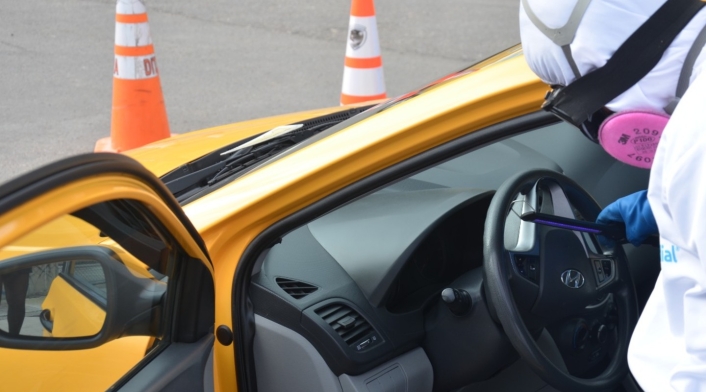 Desinfección de taxis en Bogotá / Coronavirus en Bogotá