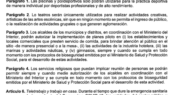 Decreto 990 de 2020, artículo 5, parágrafos 1, 2 y 3