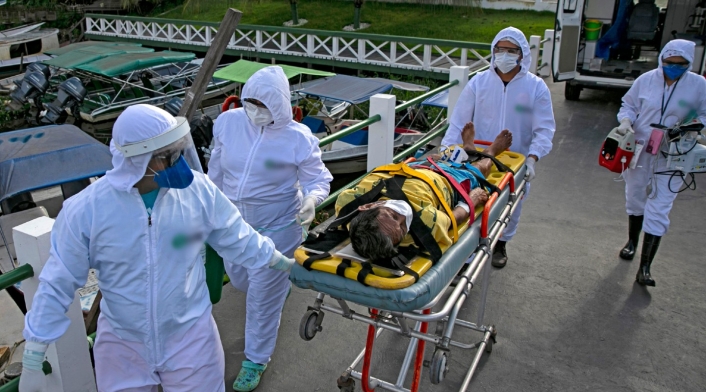 Pacientes contagiados de coronavirus en Brasil