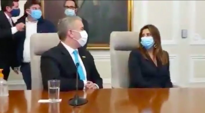 Presidente Iván Duque en video "la vieja esta"