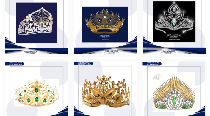 Diseño coronas de Miss Universo Colombia