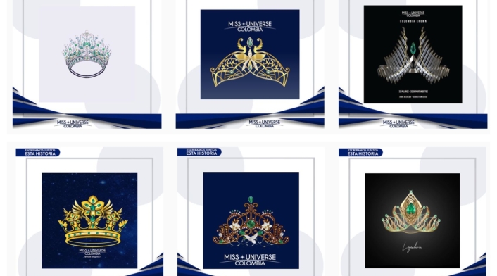 Diseño coronas de Miss Universo Colombia