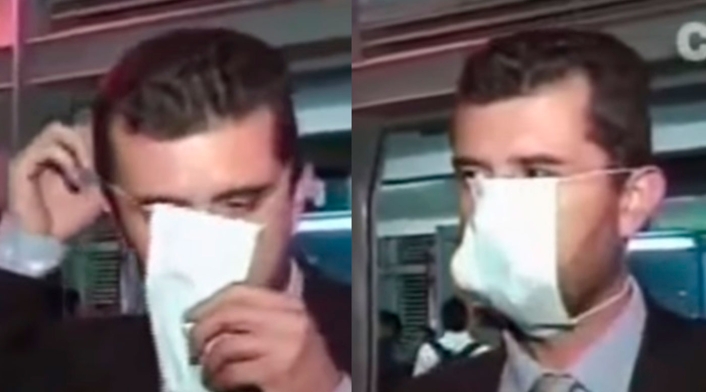 Juan Carlos Vargas, el hombre que se puso mal el tapabocas
