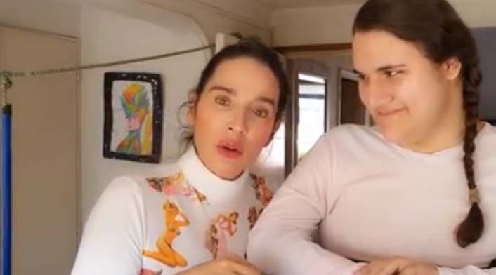 Luly Bossa y su hijo