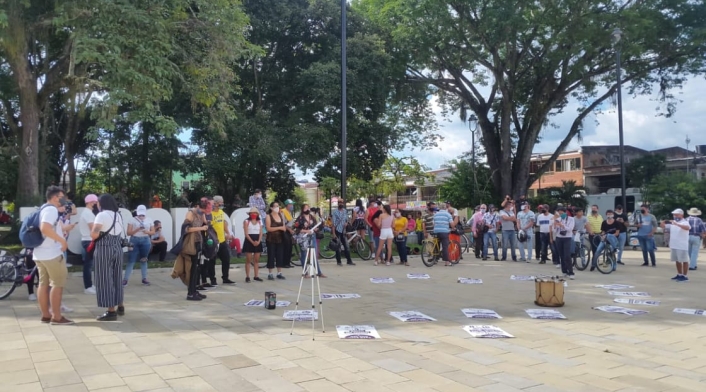 Protesta Colectivos Feministas Tebaida, Quindío
