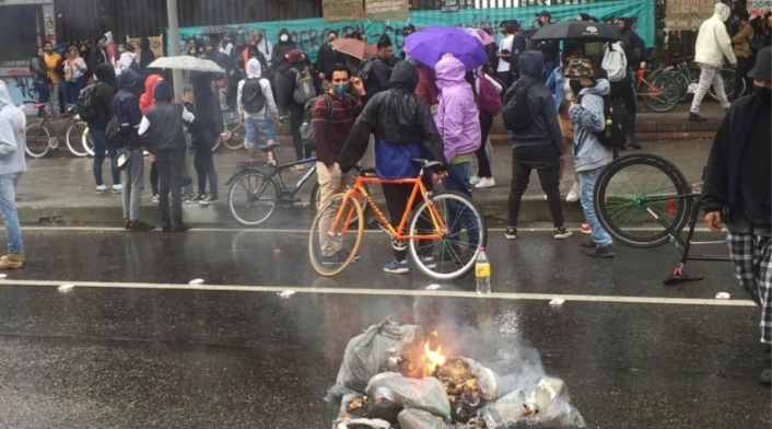 Protestas en la Universidad Pedagógica 6 de julio de 2020