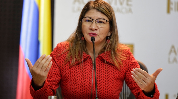 La senadora Sandra Ramírez, del partido Farc La senadora Sandra Ramírez, del partido Farc