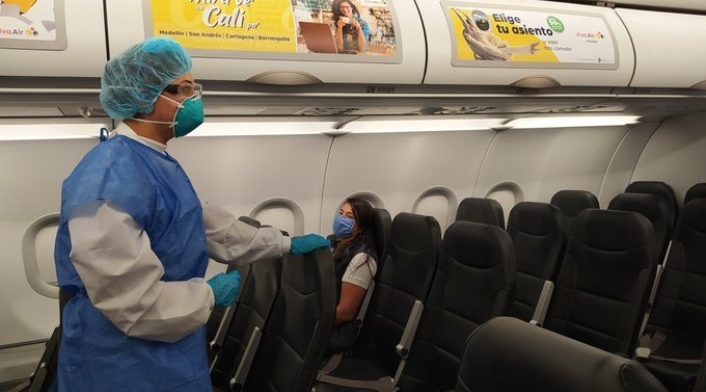 Simulacro en el aeropuerto José María Córdova de Rionegro, Antioquia.
