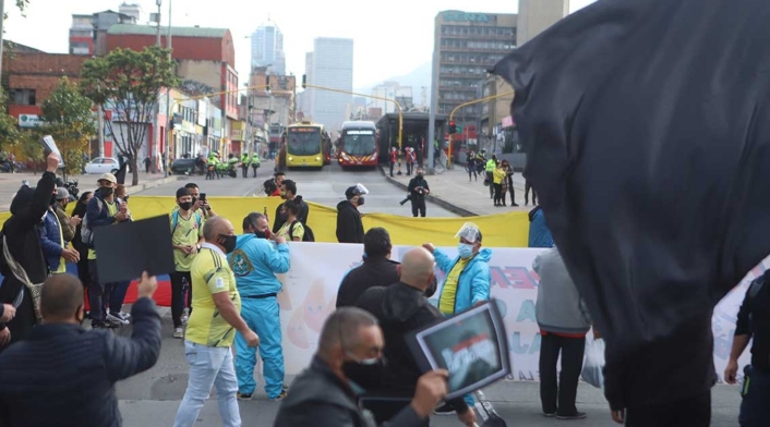 Protesta de comerciantes en Bogotá