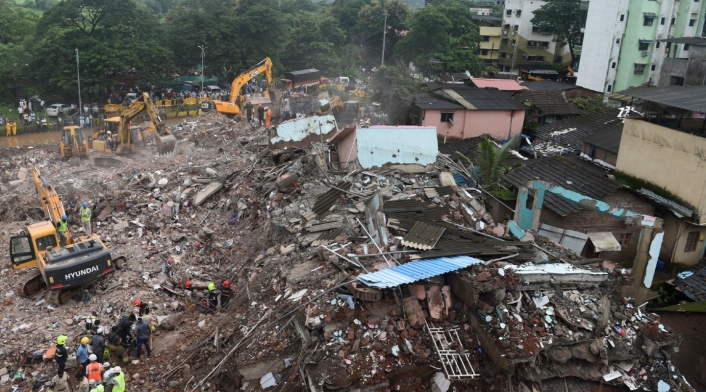 Derrumbe de edificio en la India