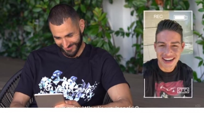 James y Benzemá en You Tube
