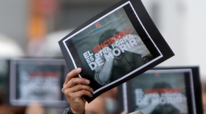 Protesta de comerciantes en Bogotá