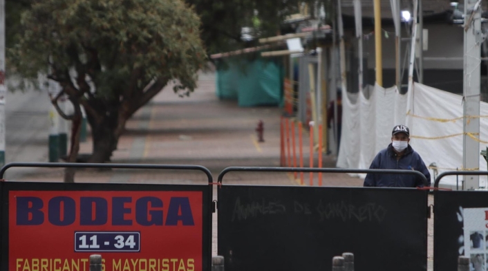 Protesta de comerciantes en Bogotá