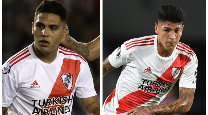 Juan Fernando Quintero y Jorge Carrascal en River Plate