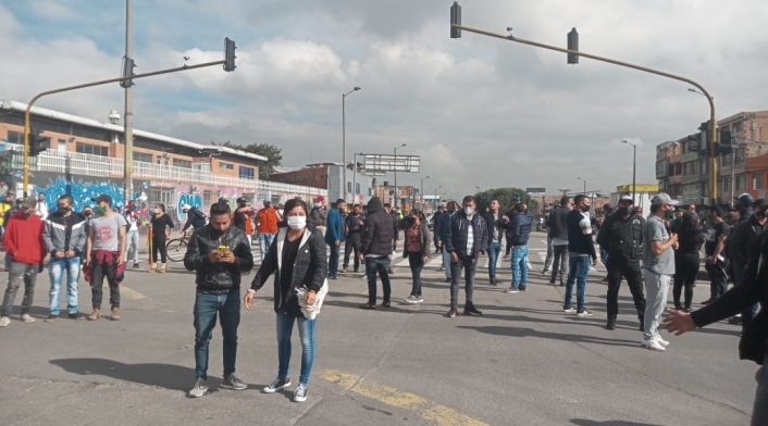 Bloqueos en Bogotá
