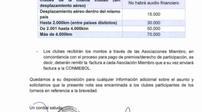 Auxilio Conmebol vuelo charter