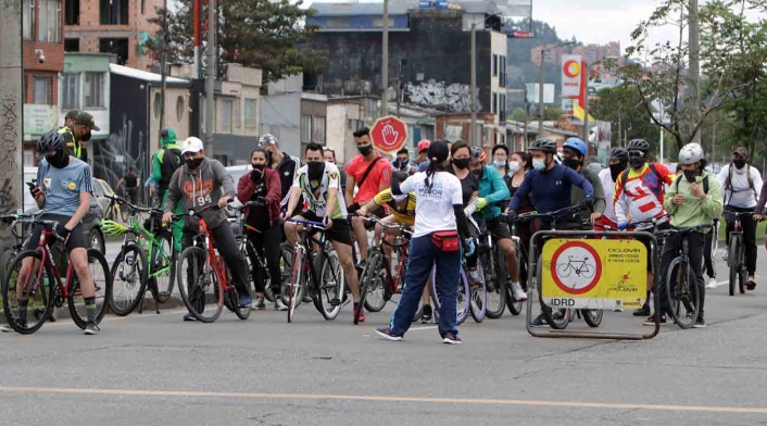 Ciclovía en Bogotá después de cuarentena, 30 de agosto de 2020