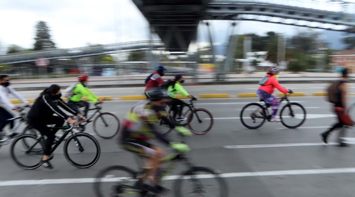 Ciclovía en Bogotá después de cuarentena, 30 de agosto de 2020