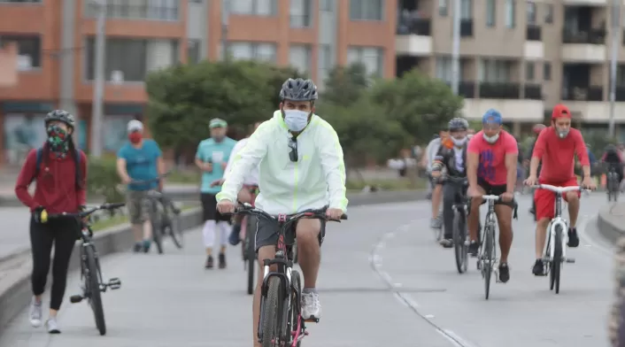 Ciclovía en Bogotá después de cuarentena, 30 de agosto de 2020
