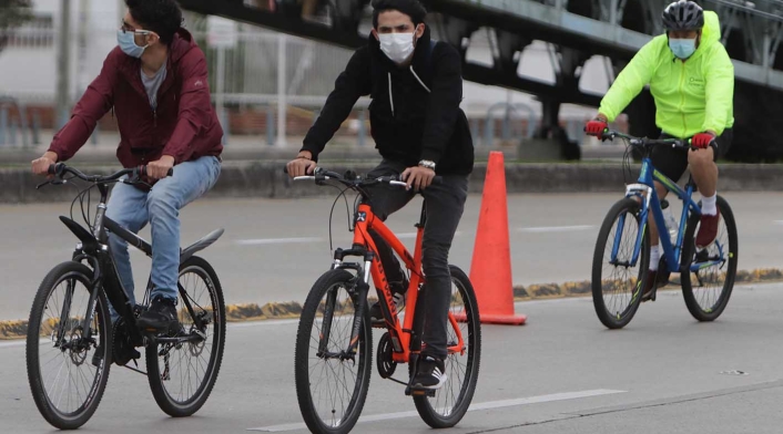 Ciclovía en Bogotá después de cuarentena, 30 de agosto de 2020