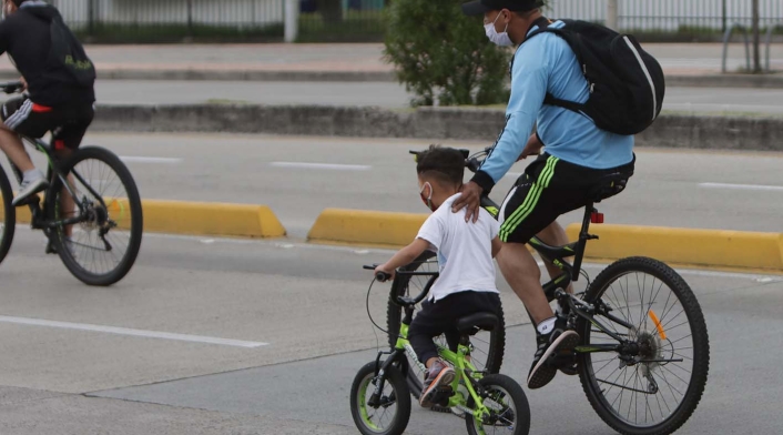 Ciclovía en Bogotá después de cuarentena, 30 de agosto de 2020