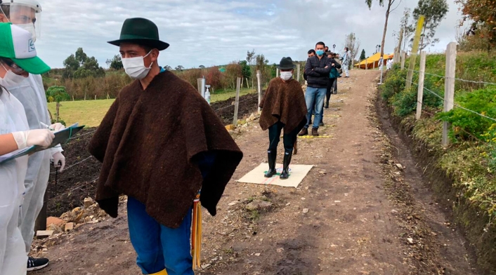 Entrega de ayudas a campesinos en Boyacá