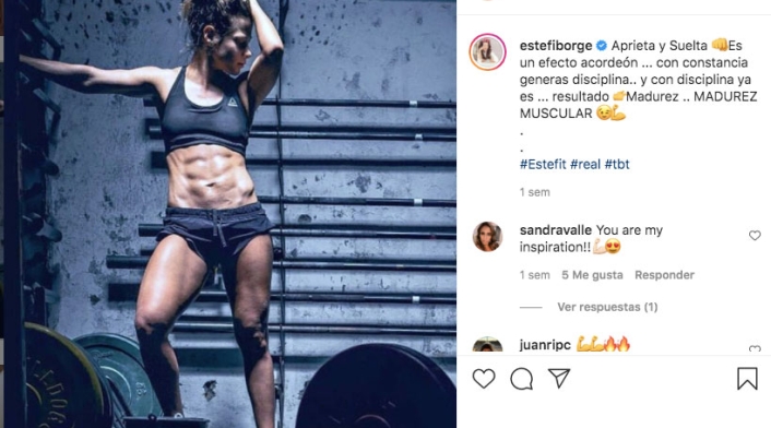 Estefanía Borge y los abdominales