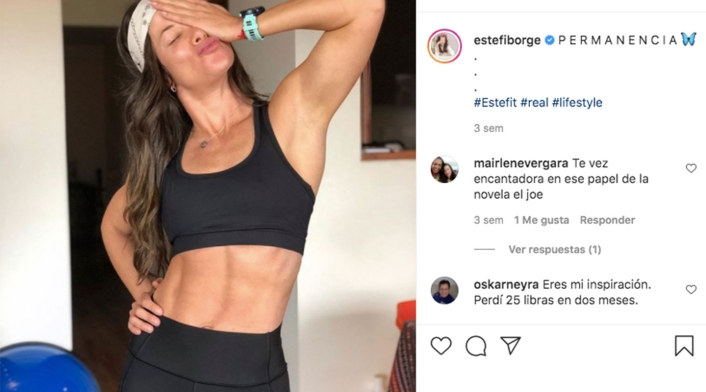 Estefanía Borge y los abdominales