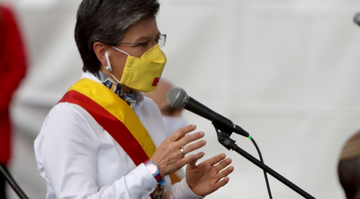 Claudia López / Celebración de cumpleaños de Bogotá en pandemia
