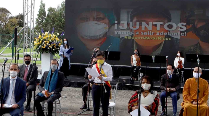 Claudia López / Celebración de cumpleaños de Bogotá en pandemia