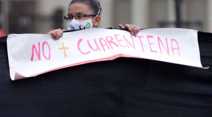 Protestas de comerciantes paralizan a Bogotá