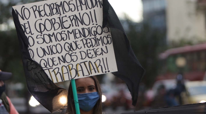 Protestas de comerciantes paralizan a Bogotá