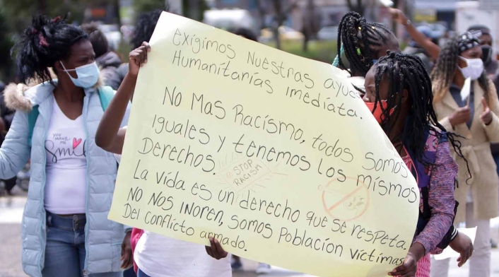 Protestas en la Fiscalía por masacres en Colombia