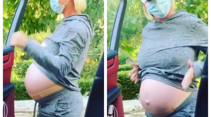 Katy Perry haciendo peligroso reto viral