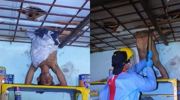 Ladrón quedó atrapado de cabeza en Barrancabermeja