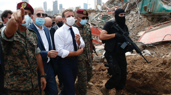 Presidente de Francia, Emmanuel Macron, visita Beirut