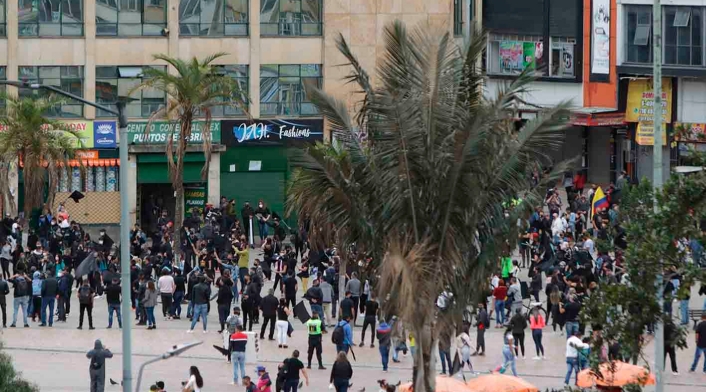 Comerciantes de San Victorino adelantan protesta