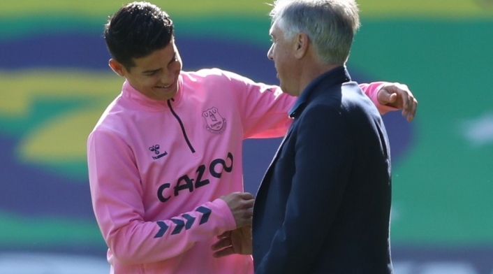 James Rodríguez, Carlo Ancelotti, Everton