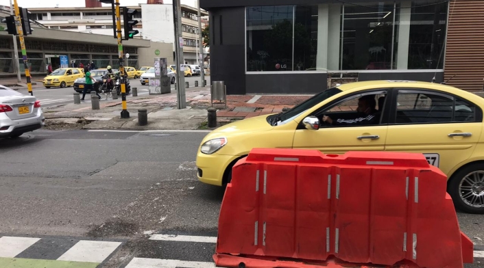 La Carrera Séptima es uno de los corredores que cuenta con separadores.