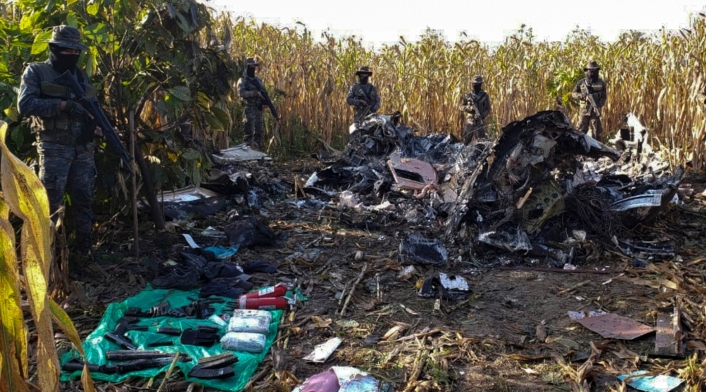 Accidente de avión con droga en Guatemala