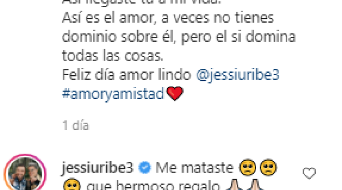 Captura del Instagram de Paola Jara