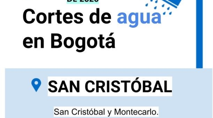 Cortes de agua para el 01 de octubre