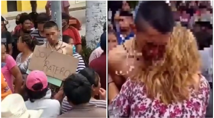 Presunto ladrón y su madre en México